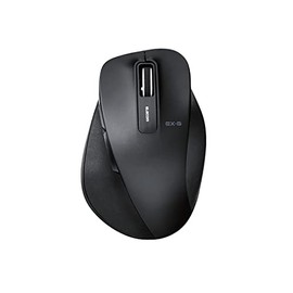 Elecom Wireless Mouse, Silent, Extreme Grip, Size M, 5 Buttons, Black M-XGM10DBSBK
