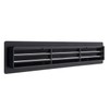 La Ventilazione P30306N Ventilation Grille Rectangular Black Plastic for Installation