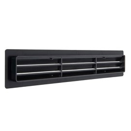 La Ventilazione P30306N Ventilation Grille Rectangular Black Plastic for Installation Dimensions: 305 x 60 mm, 305 x 60 mm