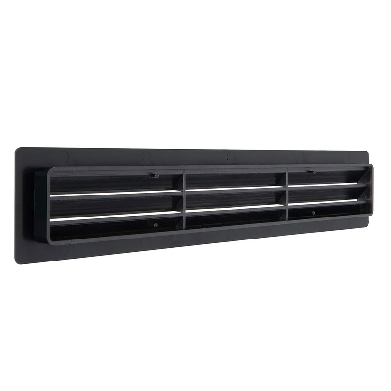 La Ventilazione P30306N Ventilation Grille Rectangular Black Plastic for Installation