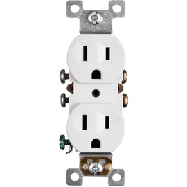 Faith [10-Pack] Duplex Receptacle Outlet, Non-Tamper-Resistant 3-Prong Outlet Receptacle, 3-Wire, Self-Grounding, 2-Pole,15A 125V, UL Listed, White