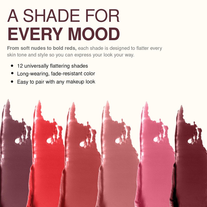 Palladio Herbal Matte Lipstick, Creamy and Full Coverage Long Lasting