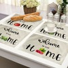 Welcome to Our Home Table Mats Set of 4,Vegetable Art