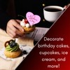 6x Mother's Day Acrylic Cupcake Toppers - Heart Shaped Gold