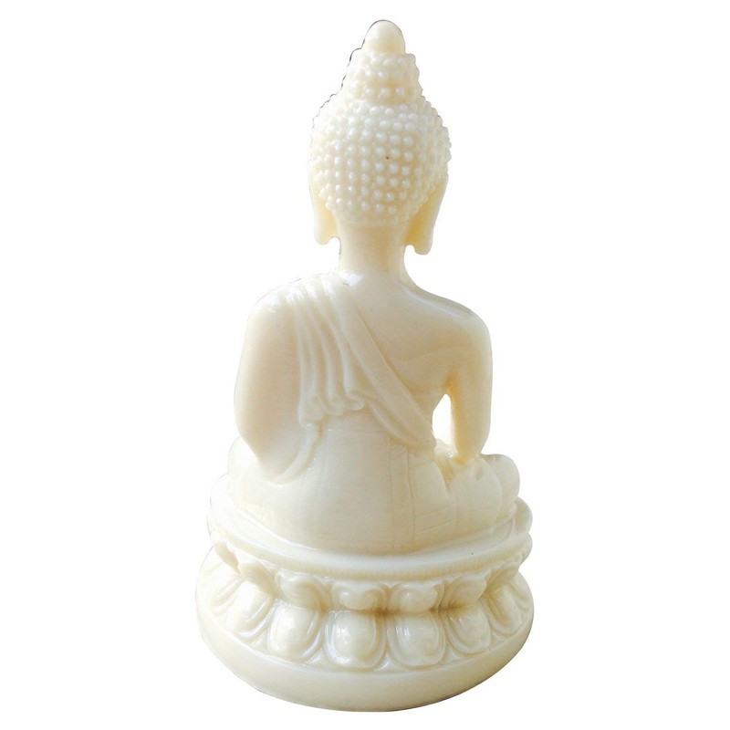 Sahishnu Online And Marketing Gautam White Polyresin Buddha Statue