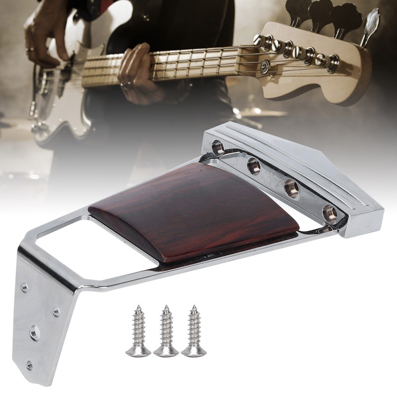 Guitar Trapeze Tailpiece Metal Rosewood 4 String Bridge Accessories Replacement