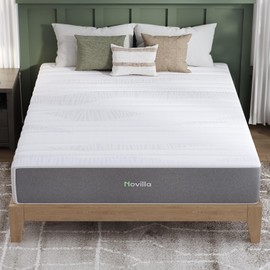 Novilla Twin Size Memory Foam Mattress 12 Inch Twin Mattress in a Box with Cooling Gel Foam for Pressure Relief Medium Firm Twin Bed Mattresses