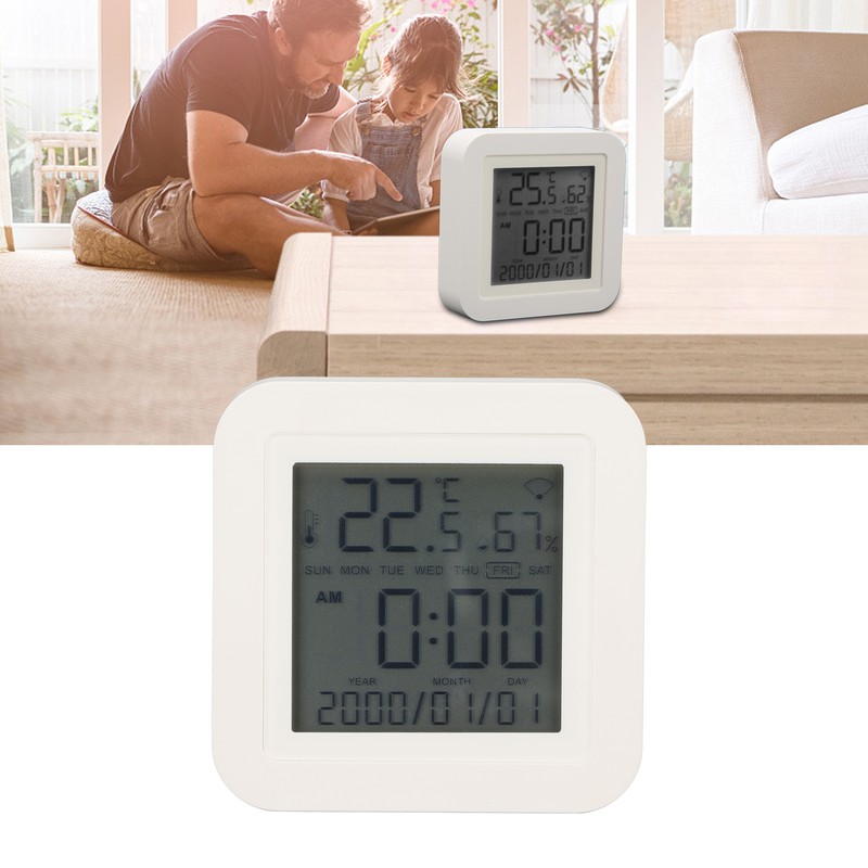 Smart WiFi Temperature Humidity Sensor 2.4GHz Wireless Phone Remote for
