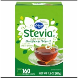 Kroger Stevia Calorie-Free Sweetener from Stevia extract 160 packets