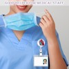 Andibro Pack of 2 Anatomy Nurse Badge Holder, Retractable Heart