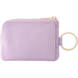 Slip-on OSL Key Pouch Mini Lavender OSL-2002 Genuine Leather Key Case Trinket Holder
