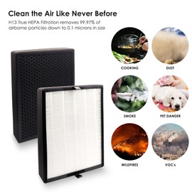 Flintar B4-Fresh Replacement Filter, Compatible with Alen BreatheSmart Flex and 45i Air Purifier, H13 Grade High Efficiency Air Filtration with 12 oz. Activated Carbon Pellets, 1-Pack