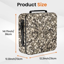 Barbaren for Starlink Mini Travel Case, Hard Case for Starlink Mini Dish Kit and Power Supply， Starlink Storage Case for Starlink Mini Accessories(Waterproof Desert Camouflage)