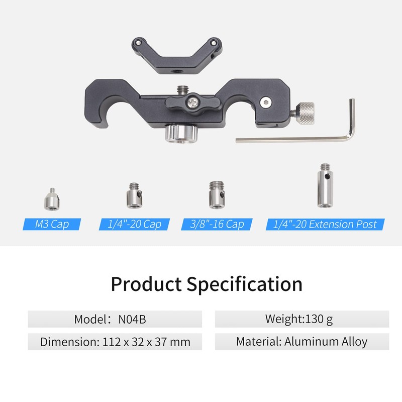 Nitze 15mm Universal Lens Support with Rolling Y-Bracket and 1/4”,