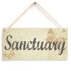 Sanctuary - Handmade Shabby Chic Home Decor Sign Plaque