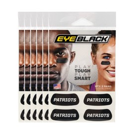 Patriots Team Name Eye Black (24 Strips)