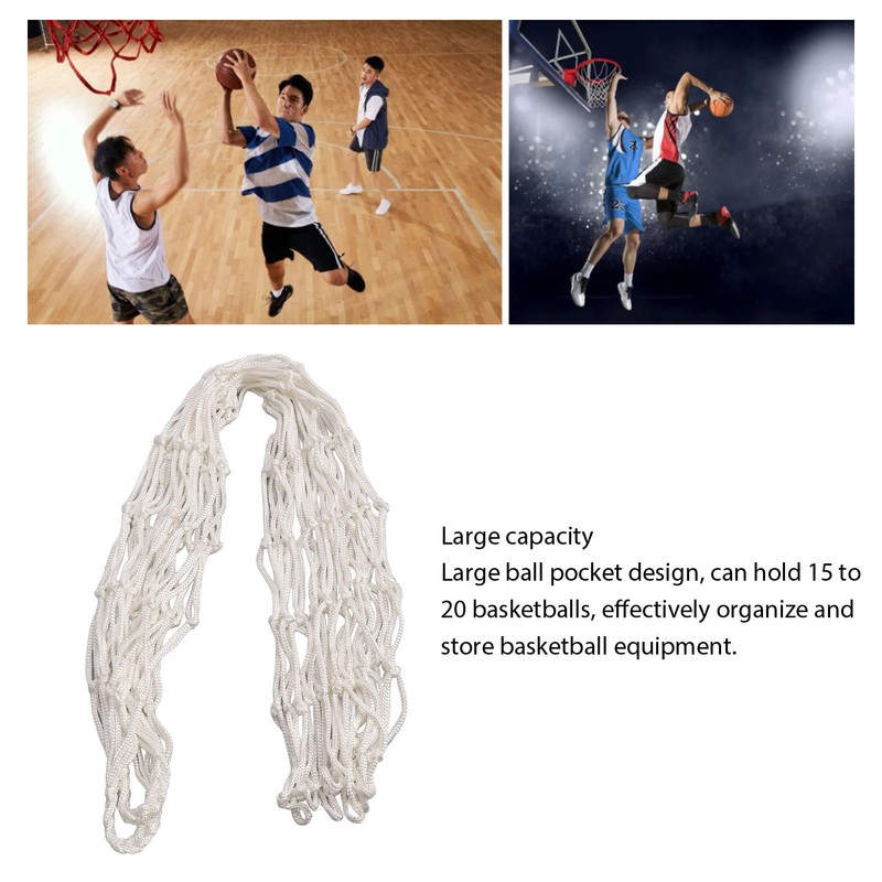 Basketball Carry Net Woven Polyester Basketball Mesh Net Bag Lightweight
