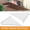 Molyorch 4 Pieces Shelf Brackets Invisible Shelf Support Triangle Shelf