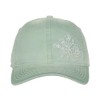 Outdoor Cap Women's Flower Embroidered Mom Cap, Mint Green
