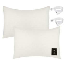 Grounding Pillowcase 2 Pack with 10% Silver Fiber, Conductive Grounding Pillow Case for Better Sleep, Beige, 20x30 inch