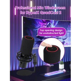 Mic Cover Foam for QuadCast 2 - Microphone Pop Filter Compatible with QuadCast 2 S USB Mic for Streaming, Blocks Out Plosives by YOUSHARES