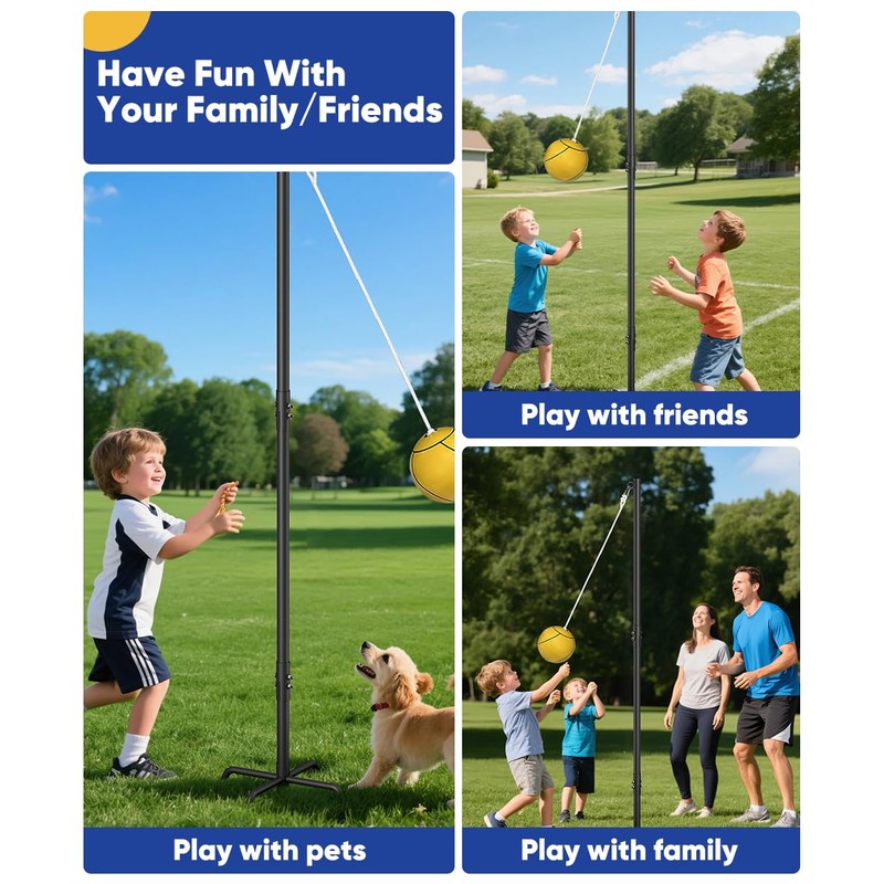 Ansionsol Heavy Duty Tetherball Sets with Ball & Rope for