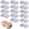 40PCS Double Compartment Condiment Container, Portable Reusable Sauce Container with