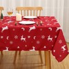 LuxFocus Christmas Tablecloth, 54 x 90 Inch Table Cloths Rectangular,