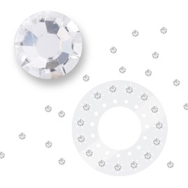 blinger Glimmer Deluxe Refill Pack | 5 Discs - 75 Precision-Cut Glass Crystal | Bedazzling Hair Gems | Hair-Safe Adhesive – Bling In Brush Out | Works with blinger Hair Styling Tool (7 MM, Crystal)