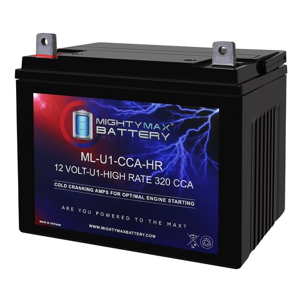 Mighty Max Battery ML-U1-CCAHR 12V 320CCA Battery for Dixie Chopper
