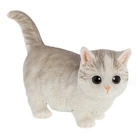 Too Realistic Cat Garden Ornament Munchkin Toddler Blue Cat Gift for Cat Lovers Object Figurine Empret Veil