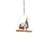 Shoeless Joe Metal Caravan and Christmas Tree Driftwood Hanger Decoration