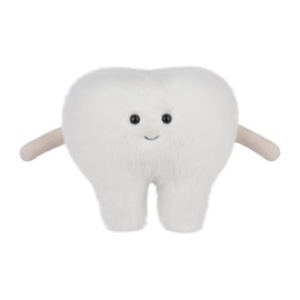 Apricot Lamb Toys Plush White Healthy Tooth Stuffed Tooth Soft Cuddly Perfect for Kids 10.6 Inches