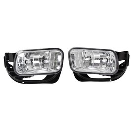 ECOTRIC Fog Lights w/Swith+Bulbs Replacement Compatible with 2009-2012 Dodge Ram 1500 2010-2018 Ram 2500 3500 Replacement for 55372734AA 55372734AB CH2594102 12V 42W Bumper Fog Lamps Assembly
