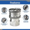 Stainless Steel 1/4' Quick Connect Female NPT Fittings Car Cleaning