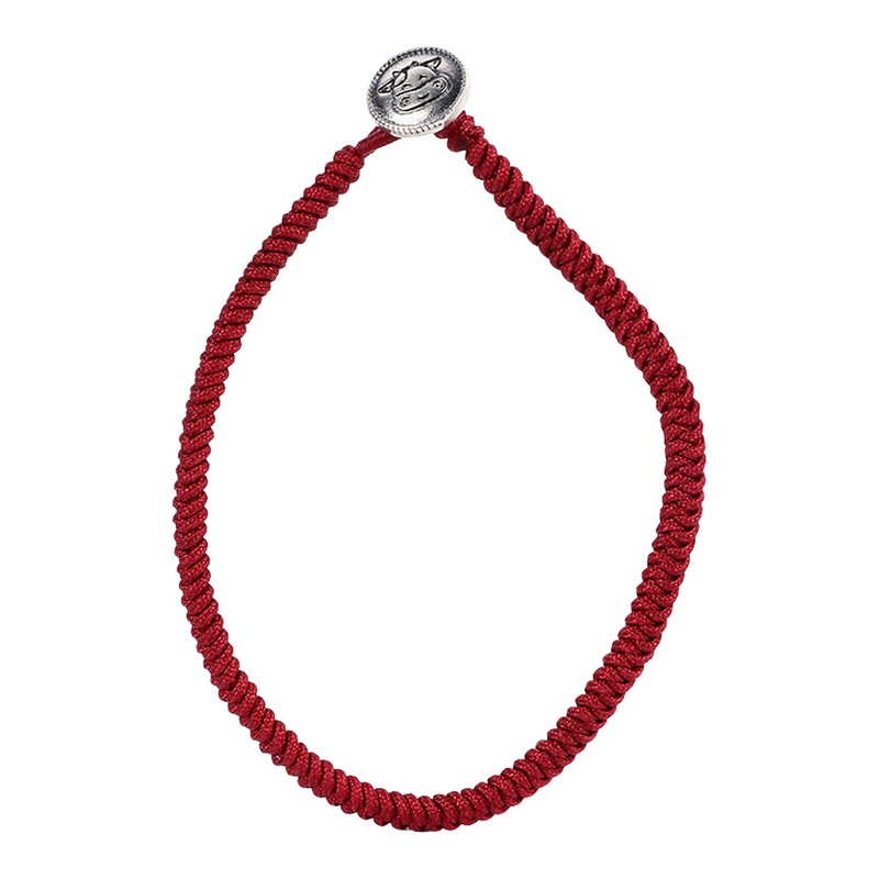 Ox Zodiac Bracelet Red Rope S925 Silver Ornament Woven Bracelet
