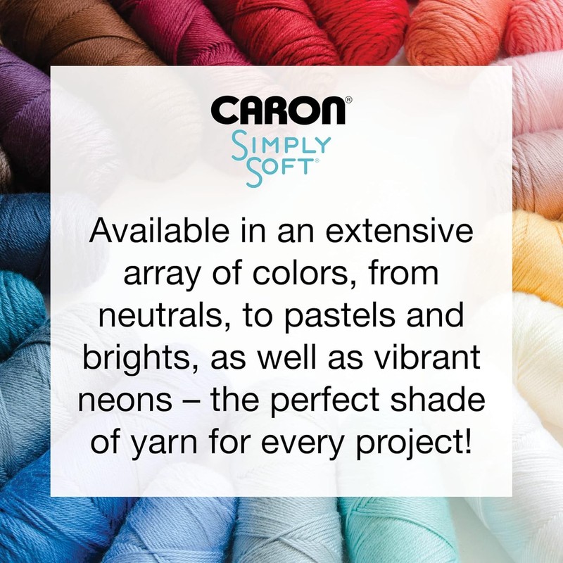 Caron Simply Soft Solids Yarn (4) Medium Gauge 100% Acrylic