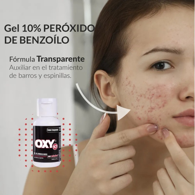 Oxy 10 Gel Antiacné 30g con Peróxido de Benzoílo Rohto