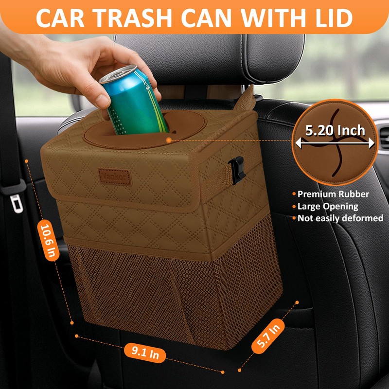 Vankor Car Trash Can for Cute, Bag Bin Hanging Waterproof