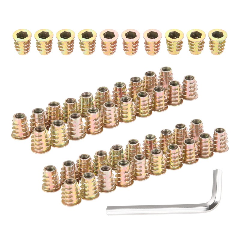 Nut Screw Type Insert Nuts Embedded Nuts Bolts Furniture Woodworking