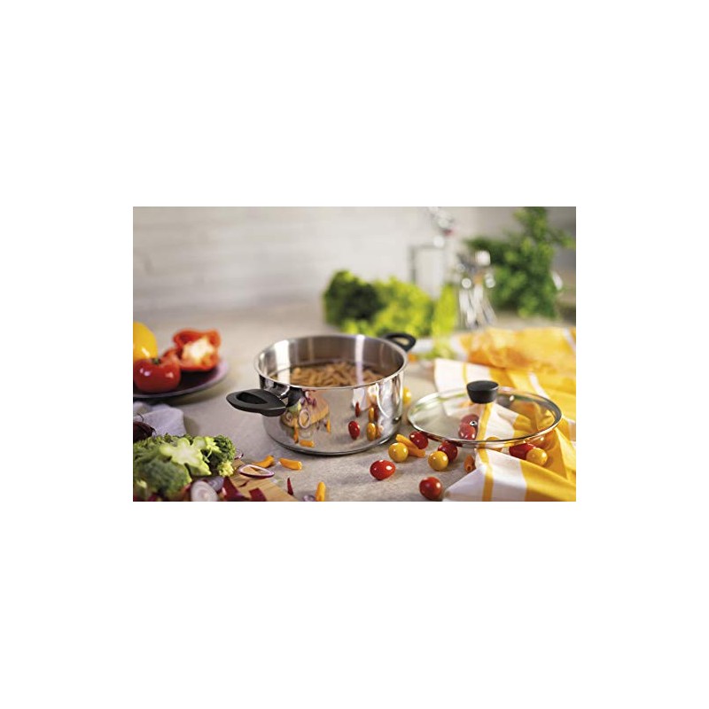 Kuhn Rikon Classic Glass Lid 24cm, Stainless Steel, White