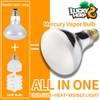 LUCKY HERP 125 Watt UVA+UVB Vapor Heat Lamp Bulb, High