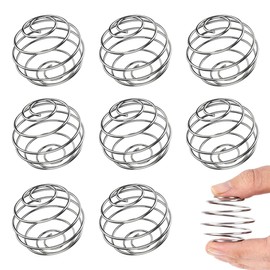 NHQZ 8 Stück Klein Edelstahl Shaker Kugel Shaker Ball Proteinshake Protein Mixer Sport Fitness Shaker Eiweiss Shaker Für Protein Blended Getränke (edelstahl)(3.2 * 3cm)
