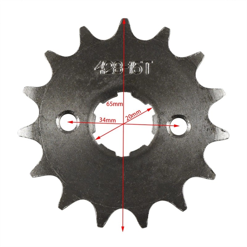 PCC FITS 428 Chain 15T SPROCKET for 20mm Shaft ATV