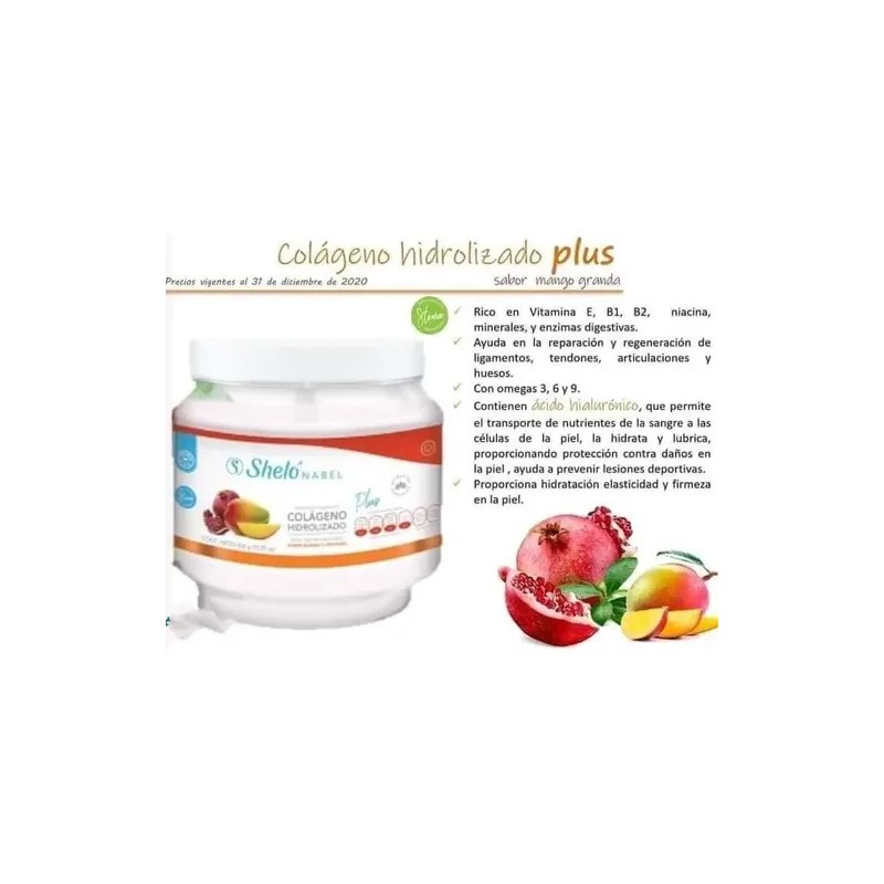 Acido Hialuronic Colag Hidrolizado, Polvo Mango Shelo Nabel