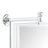 TEHOME Chrome Beveled Rectangle Pivot-N-View Bathroom Vanity Mirror Rotating Square