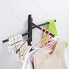 Black Swivel Towel Bar Punch Free Bathroom Towel Rack Wall