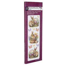 Ideen mit Herz Premium Transfers | Rub on Sticker | Scratch Stickers | 10 cm x 30 cm | 10 Sheets | Includes Cloth (Easter, Colour)