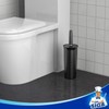 MR.SIGA Toilet Bowl Brush and Holder for Bathroom, Black, 1