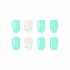 MISUD Press on Nails Short Oval Fake Nails Glossy Glue